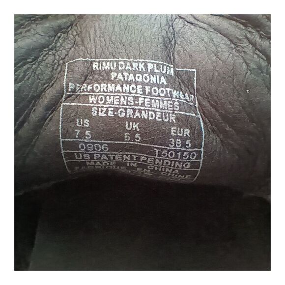 Patagonia Rimu SkyWalk Slip On Comfort Shoe Dark Plum Leather Womens 7.5 - Picture 9 of 11